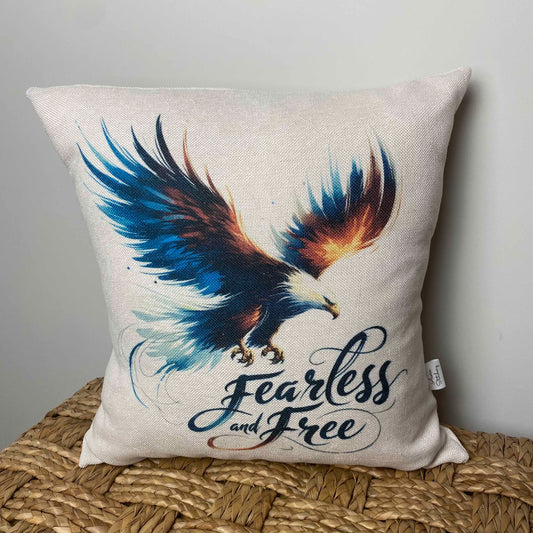 Fearless and Free pillow 18" x 18"