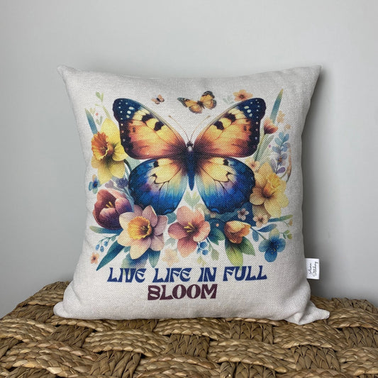 Live Life In Full Bloom pillow 18" x 18"
