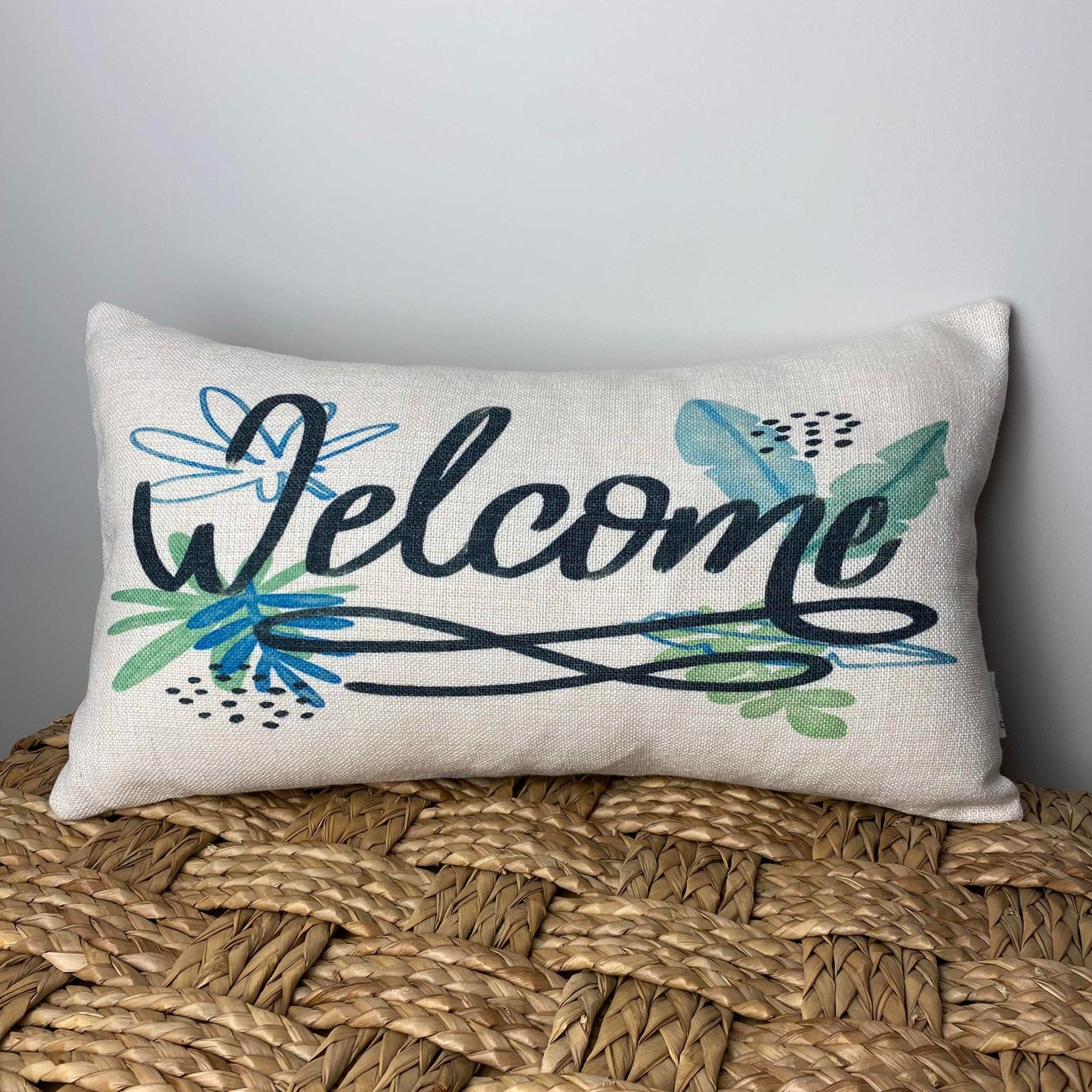 Welcome pillow 12" x 20"