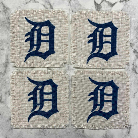 Detroit Tigers Baseball Coasters, set of 4