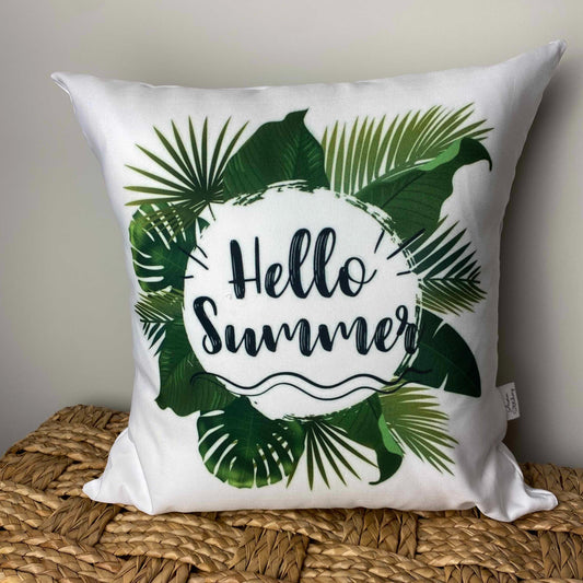 Hello Summer Indoor/Outdoor pillow 18" x 18"
