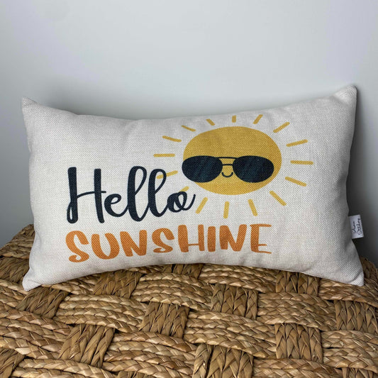 Hello Sunshine pillow 12" x 20"