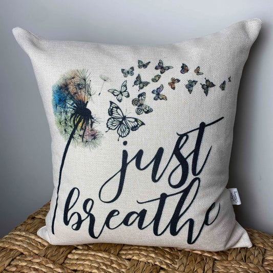 Just Breathe pillow 18" x 18"