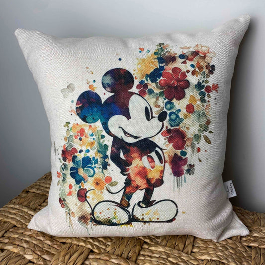 Mickey Watercolour pillow 18" x 18"
