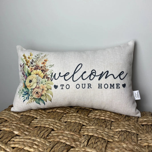 Welcome To Our Home pillow 12" x 20"