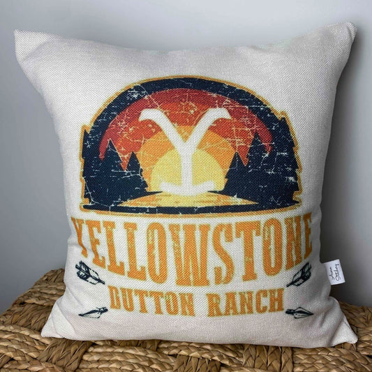 Yellowstone Dutton Ranch pillow 18" x 18"